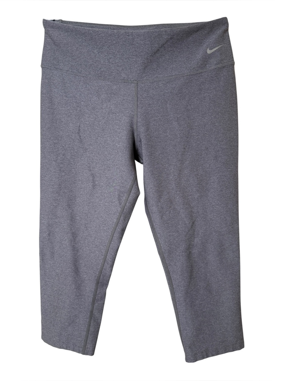 Nike Medium Gray (with a purple hue) Heather Crop Leggings